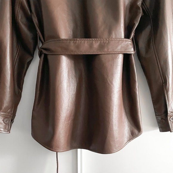 BABATON NWOT Vegan Leather Belted Jacket - Picture 13 of 13